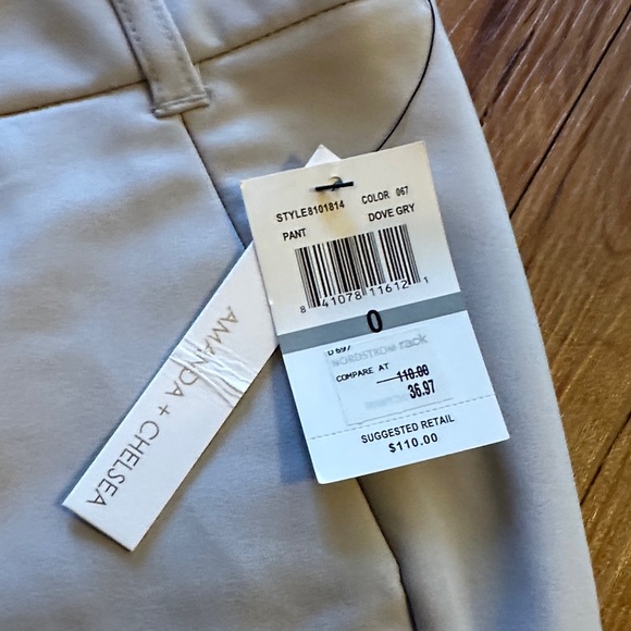 Women's Grey Slim Fit Pants - Picture 3 of 4